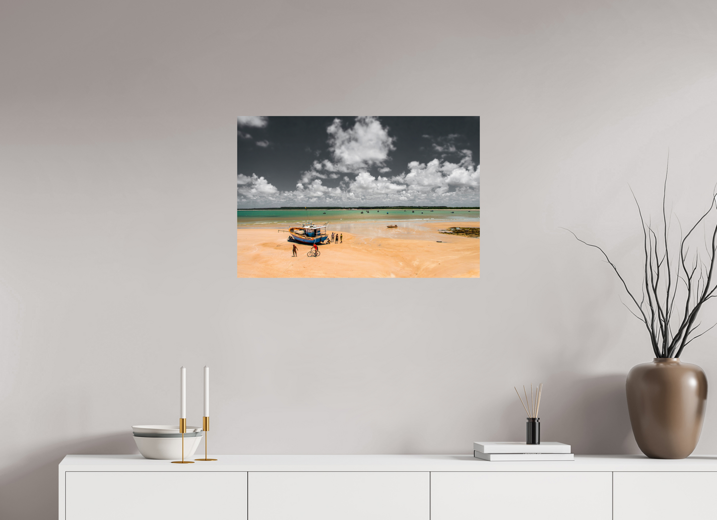 75 x 50 cm, Fine Art Print auf Alu-Dibond ohne Aufhang Pontal de Coruripe - Coruripe - AL