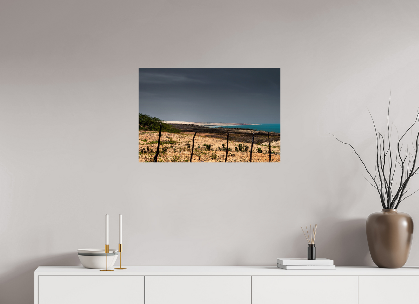 75 x 50 cm, Fine Art Print auf Alu-Dibond ohne Aufhang Ponta do Mel - Areia Branca - RN #3
