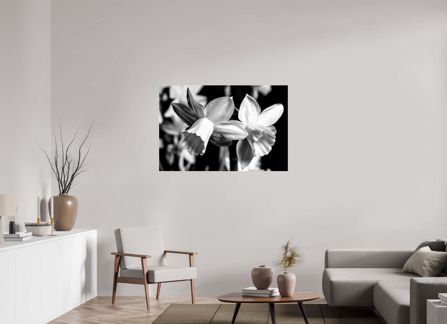 120 x 80 cm, Glänzender Foto-Abzug Acrylglas Narzisse_01