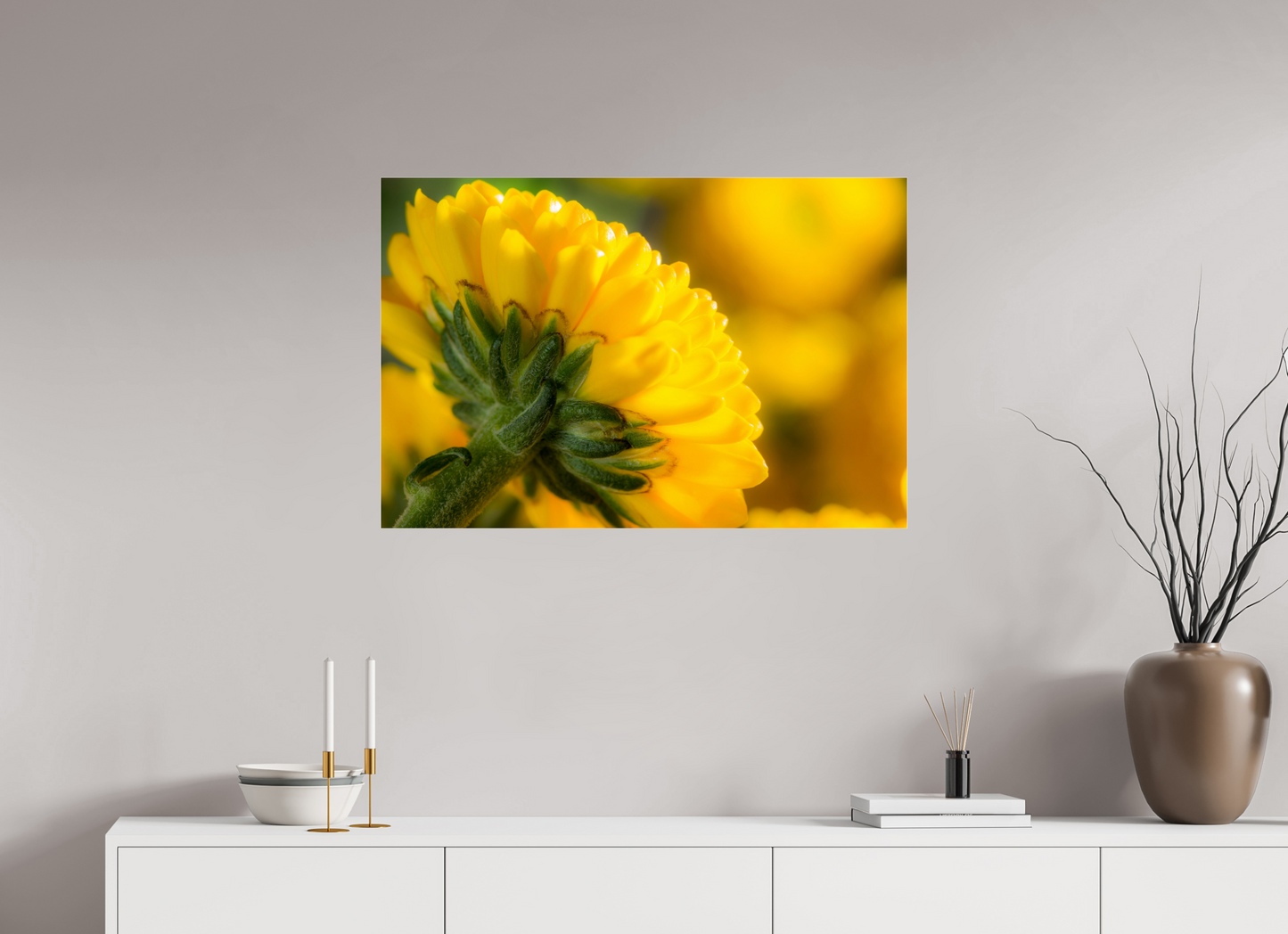 90 x 60 cm, Glänzender Foto-Abzug Acrylglas Chrysanthemen-05