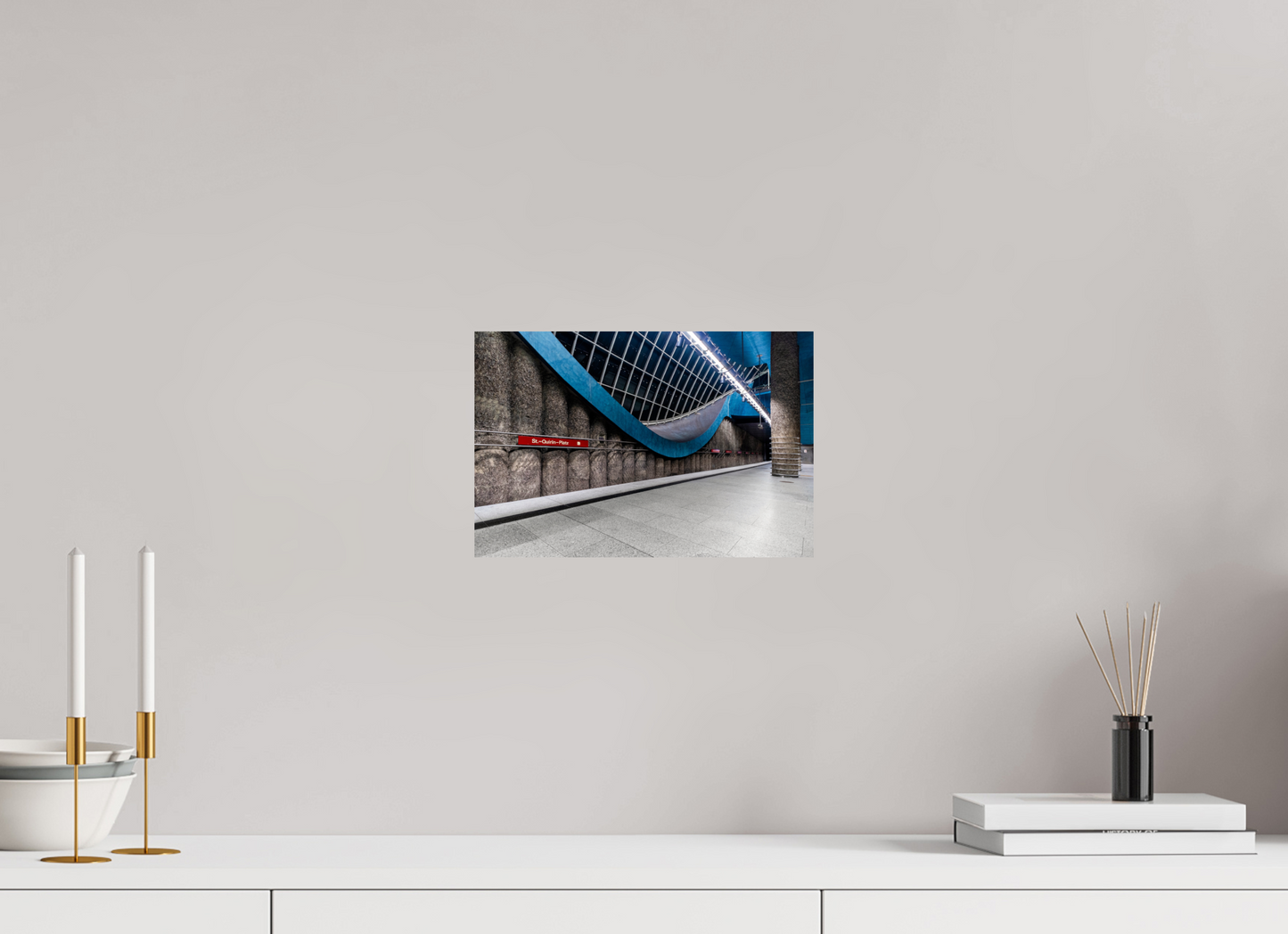 30 x 20 cm, Fine Art Print Metallic Edition St-Quirin-Platz #1 München