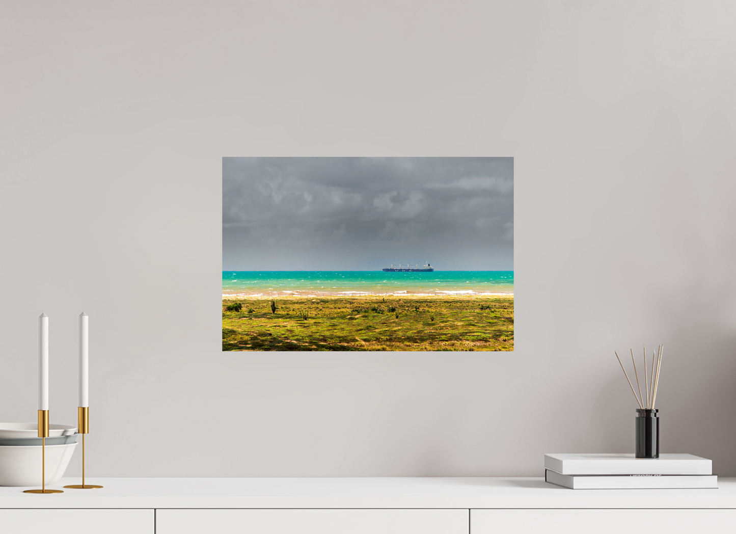 45 x 30 cm, Fine Art Print auf Alu-Dibond ohne Aufhang Barra dos Coqueiros - SE