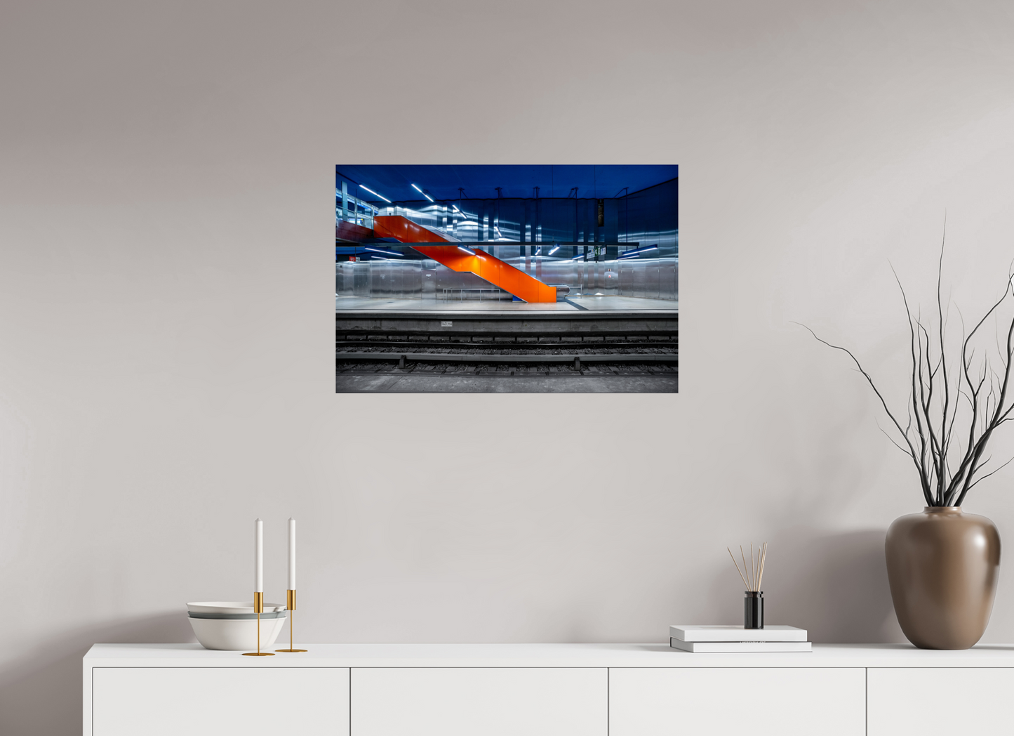 75 x 50 cm, Fine Art Print Metallic Edition Olympia-Einkaufszentrum #2 München