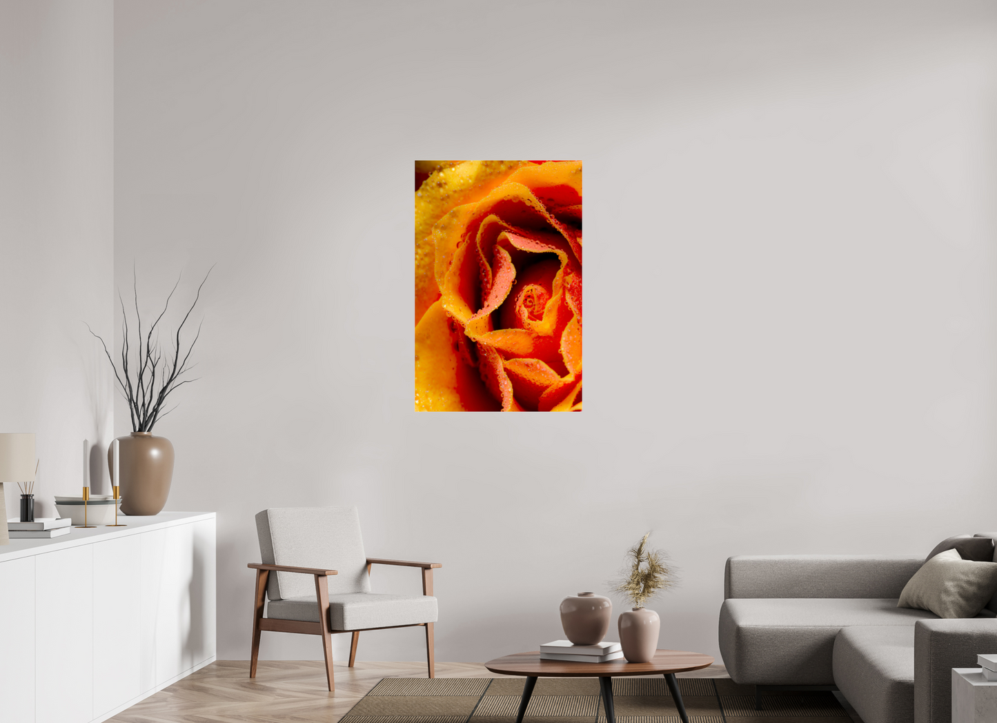 70 x 105 cm, Glänzender Foto-Abzug Acrylglas Rose_05