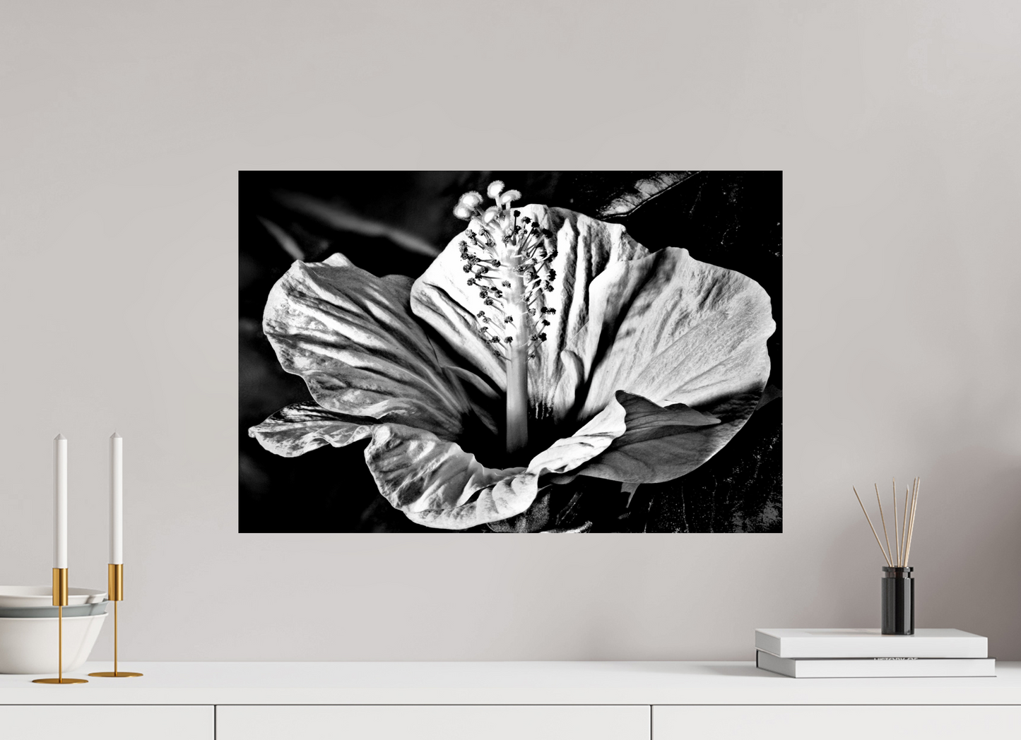 60 x 40 cm, ChromaLuxe HD Metal Print Hibiscus-01