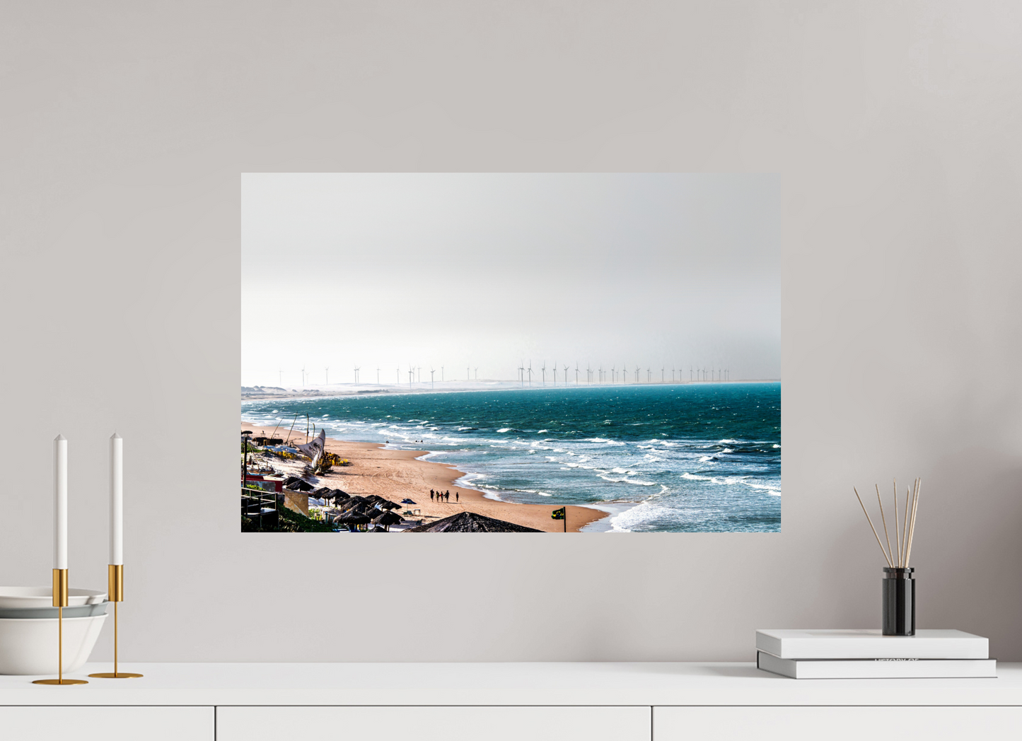 60 x 40 cm, Fine Art Print auf Alu-Dibond ohne Aufhang Canoa Quebrada - Aracati - CE