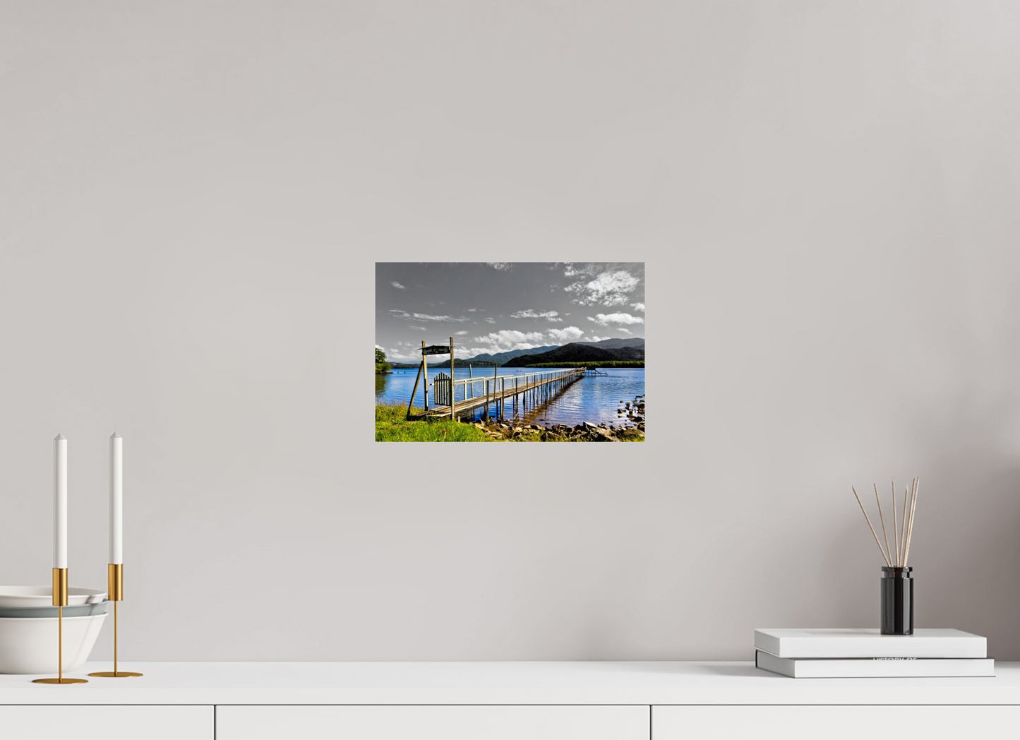 30 x 20 cm, Fine Art Print auf Alu-Dibond ohne Aufhang Canal de Bertioga - Guarujá - SP