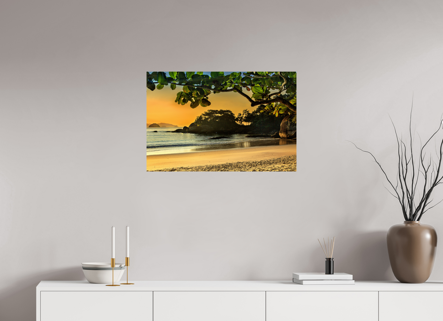 75 x 50 cm, Fine Art Print auf Alu-Dibond ohne Aufhang Praia do Félix - SP