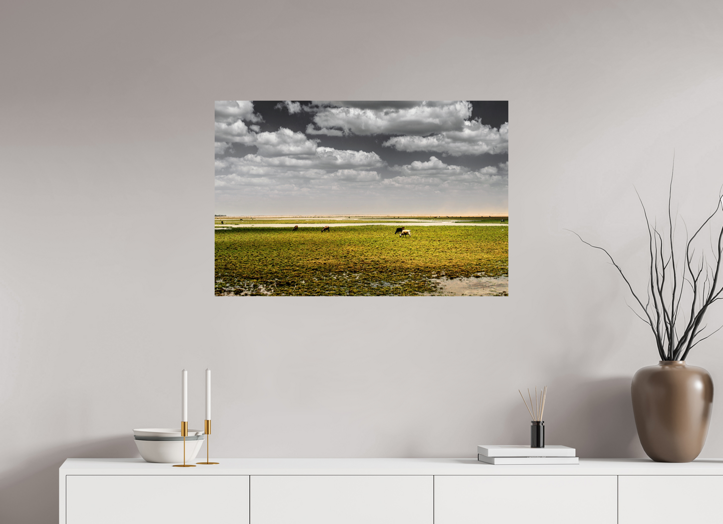 90 x 60 cm, Fine Art Print auf Alu-Dibond ohne Aufhang Alagado - Porto do Mangue - RN