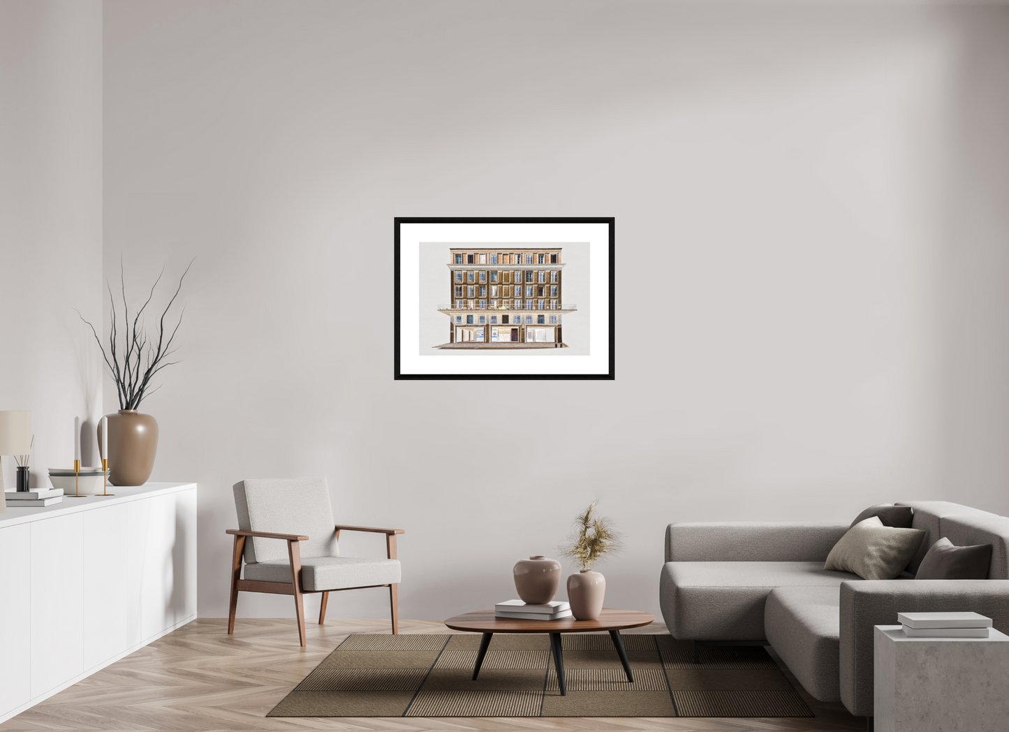 90 x 60 cm, Le Havre _ Framed _Passepartout_Photo Silk Baryta Hahnemuehle Quai_Notre_Dame