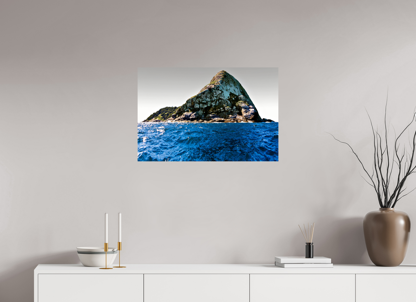 75 x 50 cm, Fine Art Print auf Alu-Dibond ohne Aufhang Ilha Queimada Grande - Peruíbe - SP