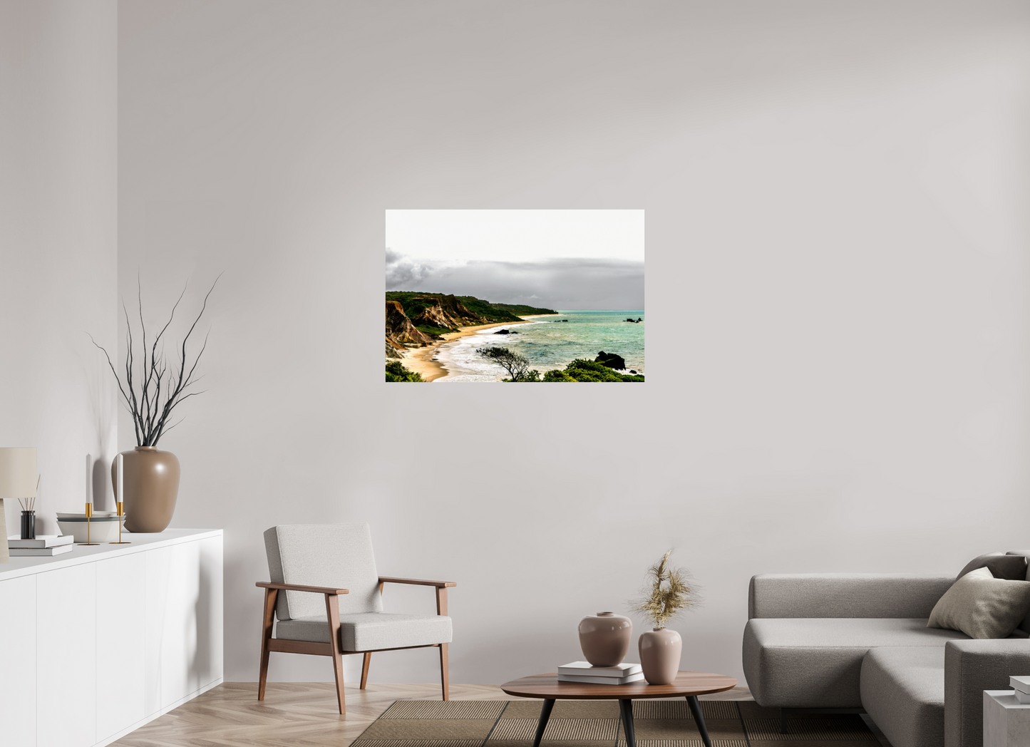 105 x 70 cm, Fine Art Print auf Alu-Dibond ohne Aufhang Praia Da Arapuca - Conde - PB