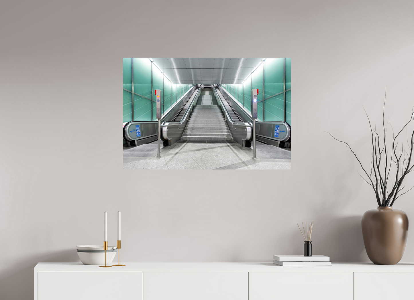 90 x 60 cm, Fine Art Print Metallic Edition Duefelrlstrasse #2 München