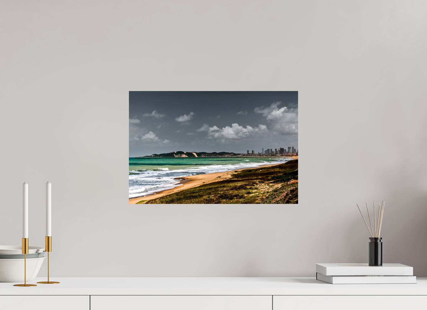 45 x 30 cm, Fine Art Print auf Alu-Dibond ohne Aufhang Ponta Negra - Natal - RN