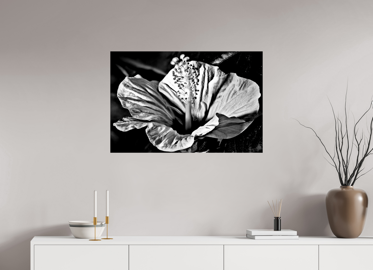 90 x 60 cm, Fine Art Print Baryta auf Alu-Dibond Hibiscus-01
