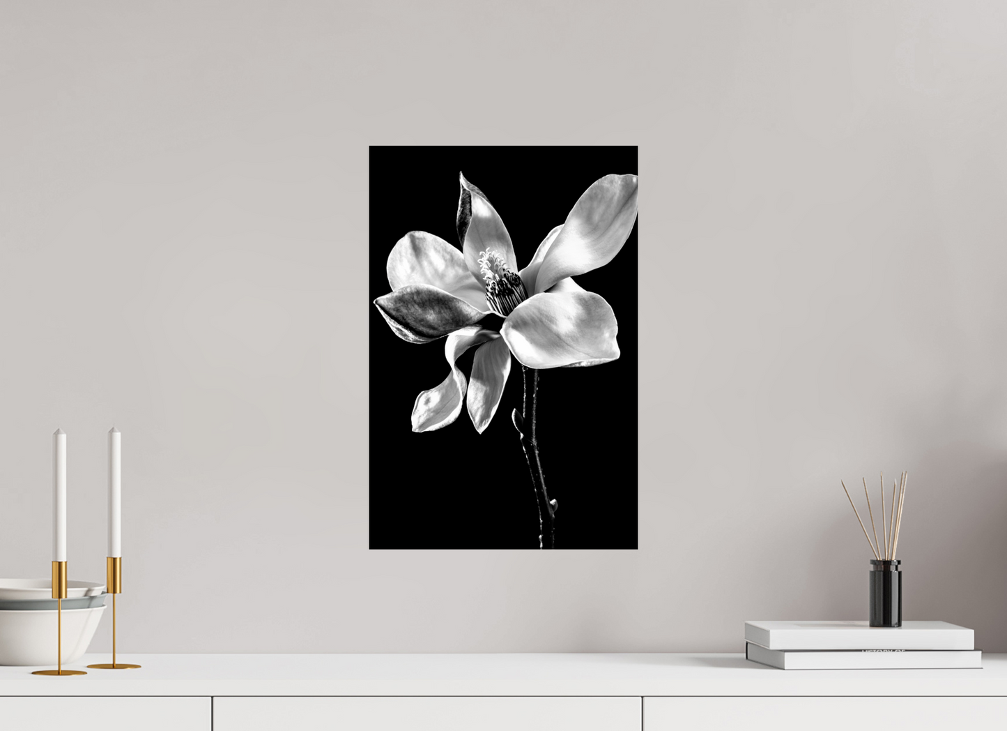 30 x 45 cm, Fine Art Print Baryta auf Alu-Dibond Magnolie_01