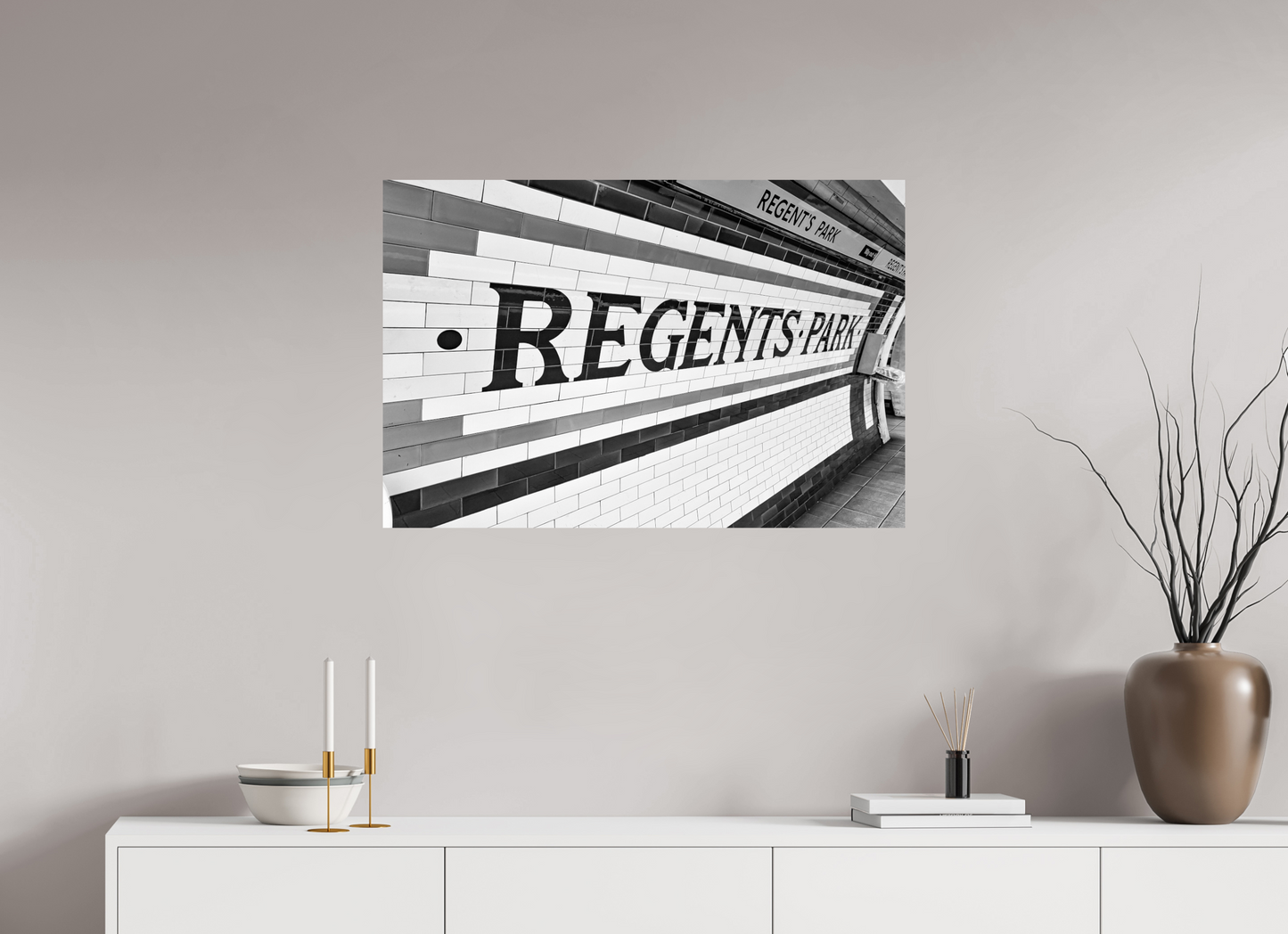 90 x 60 cm, Fine Art Print Metallic Edition Regents-Park #2 London