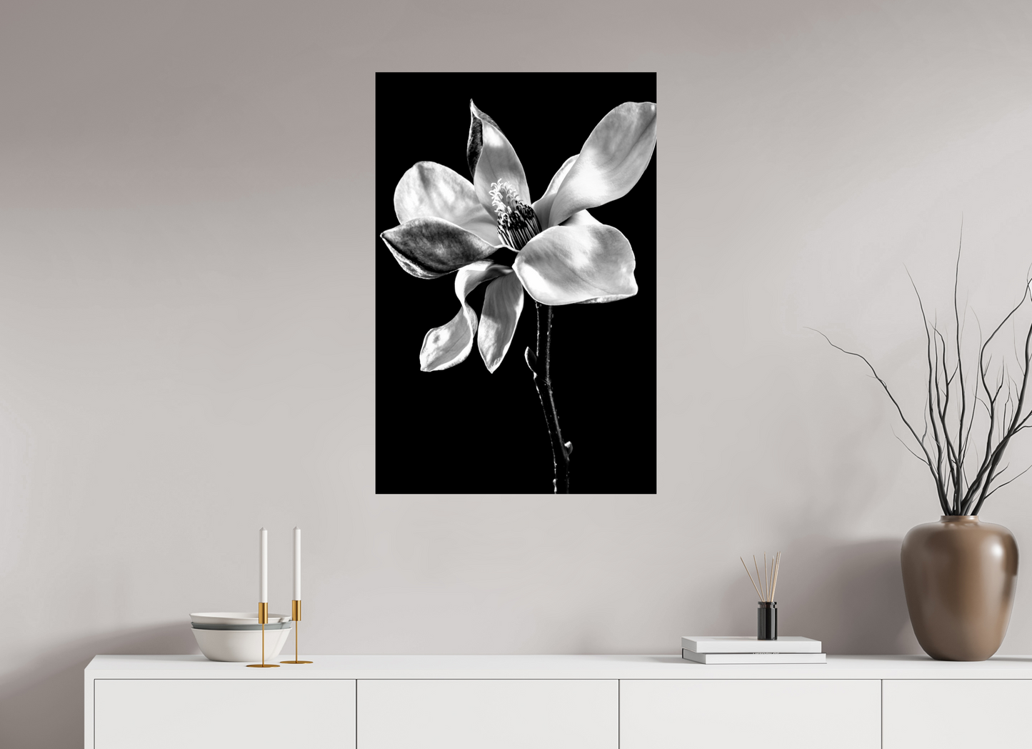 60 x 90 cm, Fine Art Print Baryta auf Alu-Dibond Magnolie_01