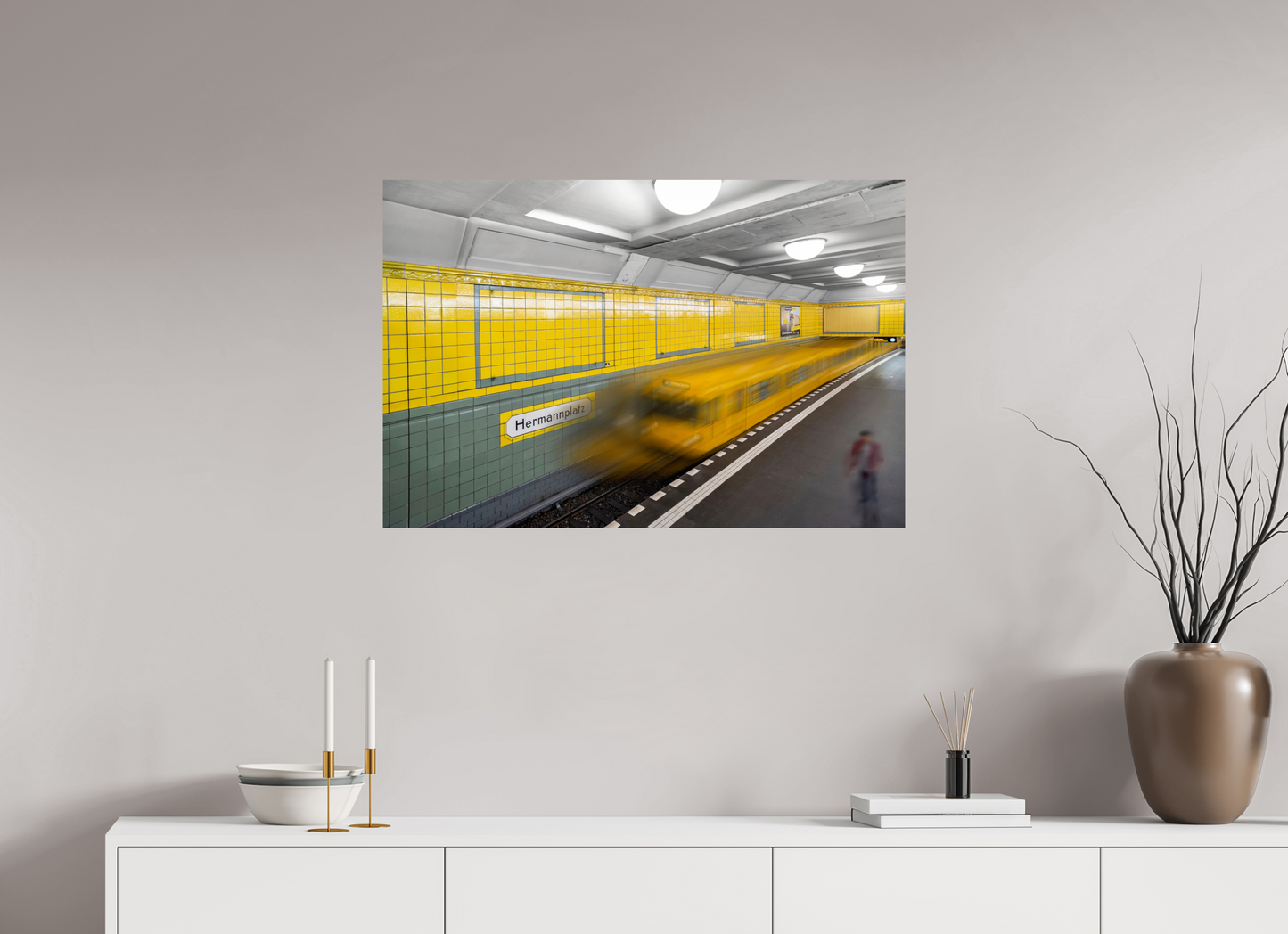 90 x 60 cm, Fine Art Print Metallic Edition Hermannsplatz #1 Berlin