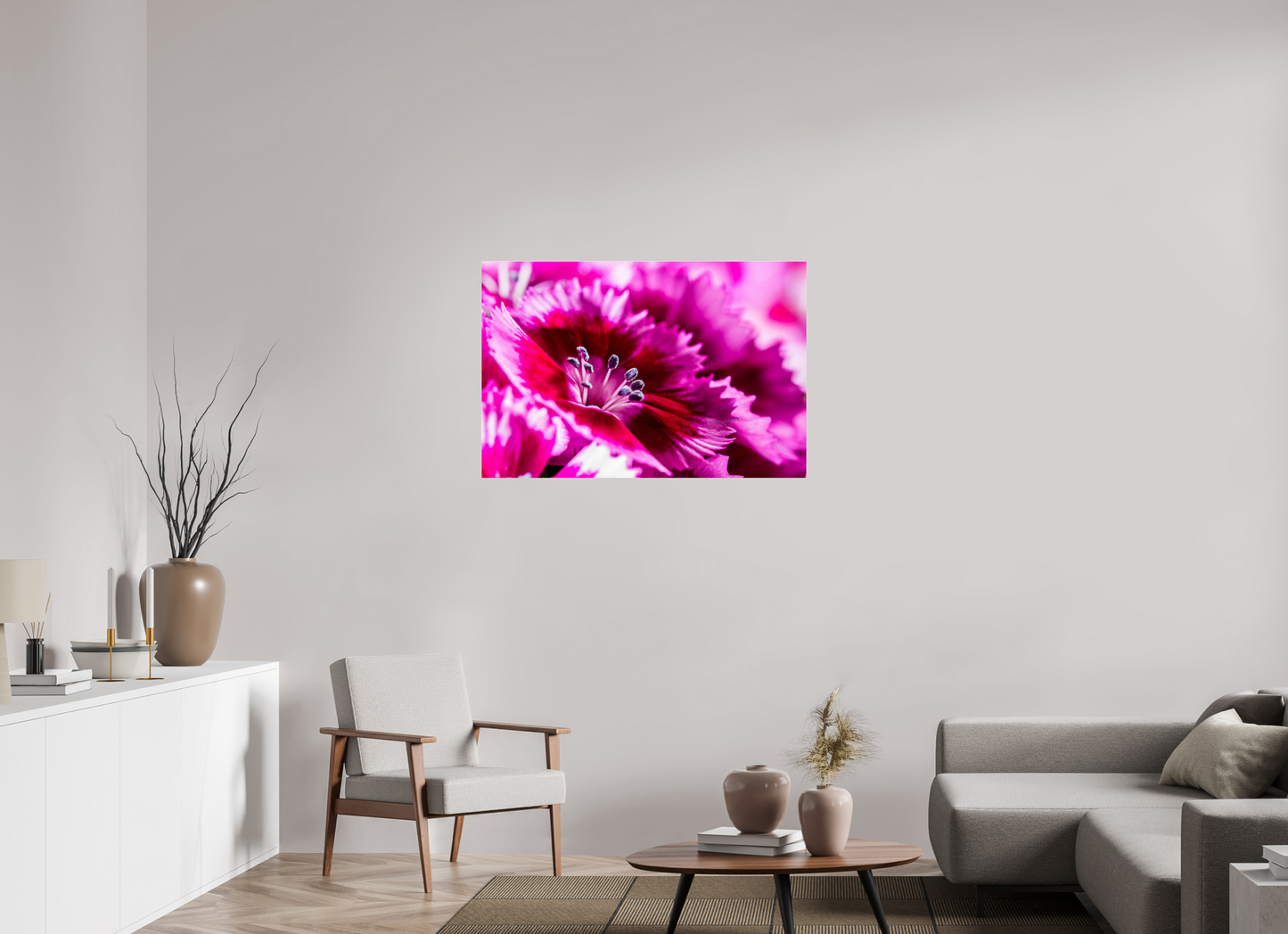 105 x 70 cm, Glänzender Foto-Abzug Acrylglas Bartnelke_04