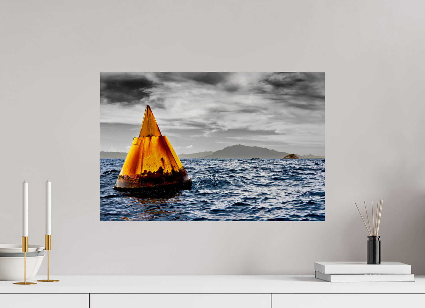 60 x 40 cm, Fine Art Print auf Alu-Dibond ohne Aufhang Alcatrazes - SP