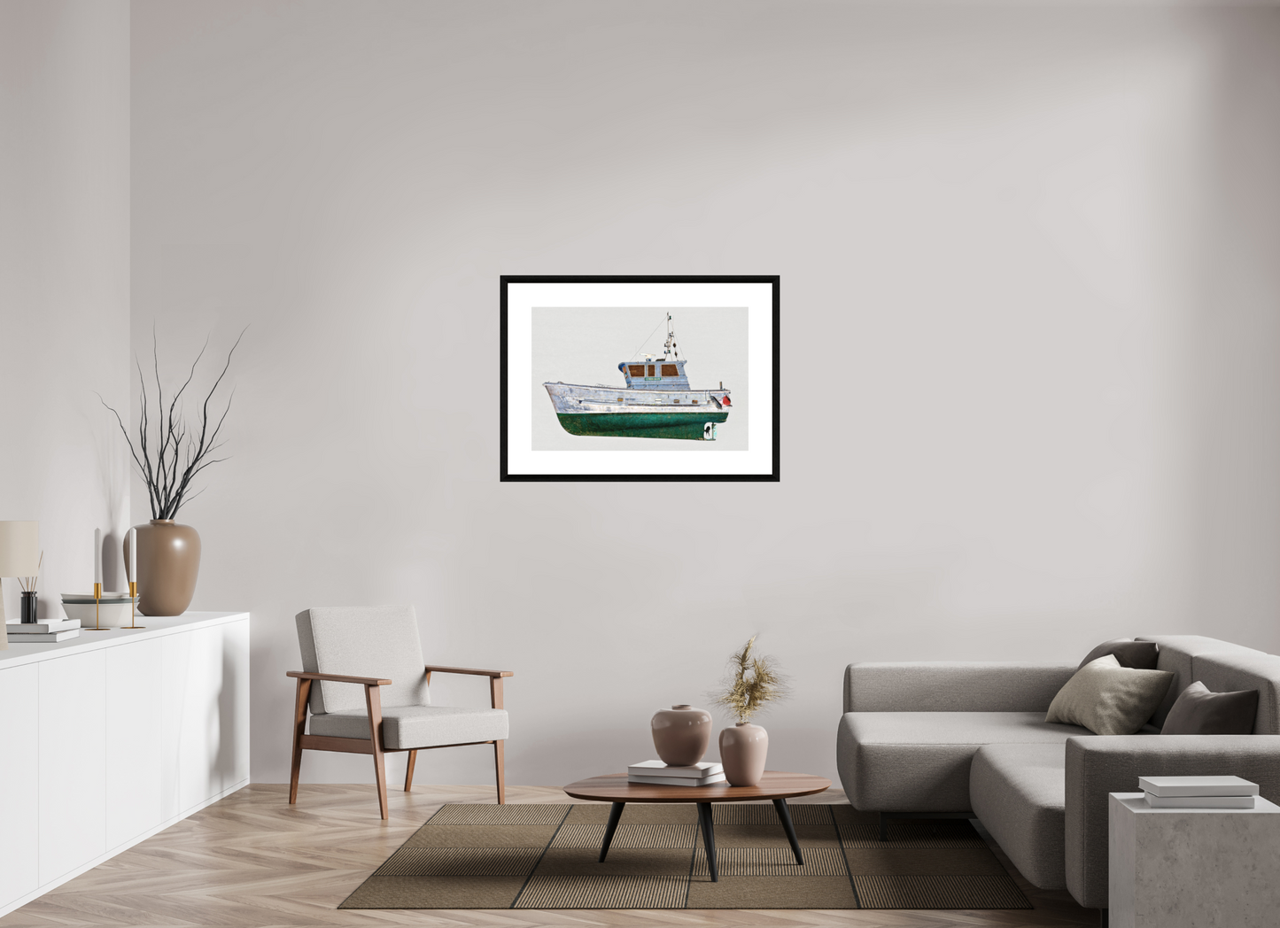 90 x 60 cm, Le Havre _ Framed _Passepartout_Photo Silk Baryta Hahnemuehle Cormoran