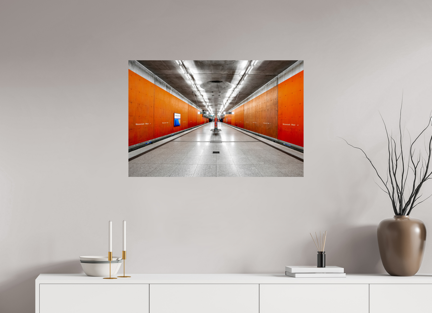 90 x 60 cm, Fine Art Print Metallic Edition Messestadt-West #1 München