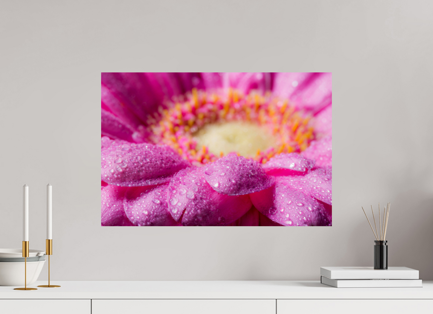60 x 40 cm, ChromaLuxe HD Metal Print Gerbera_03