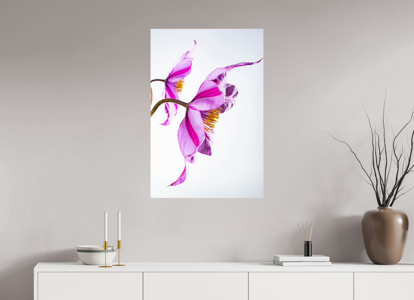 60 x 90 cm, Glänzender Foto-Abzug Acrylglas Clematis-06