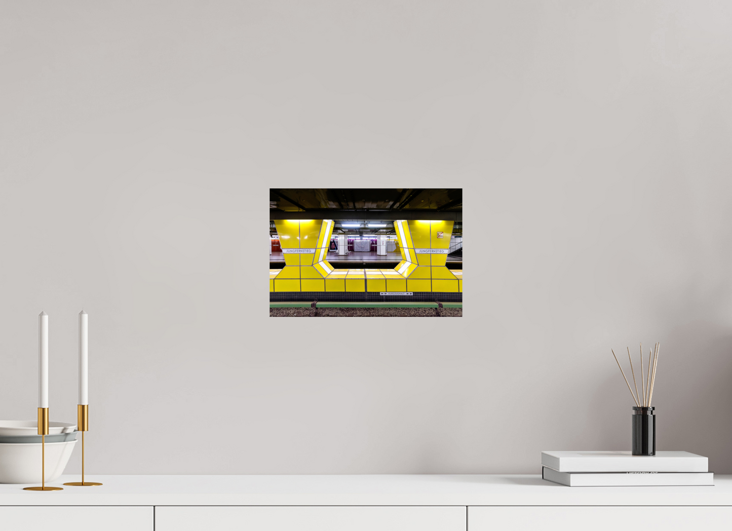 30 x 20 cm, Fine Art Print Metallic Edition Jungfernstieg #5 Hamburg