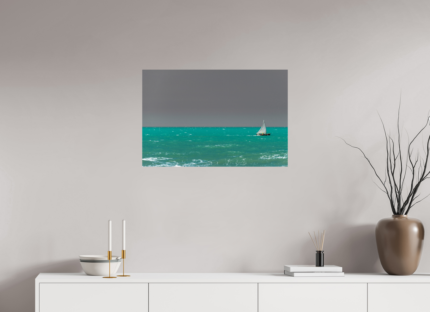 75 x 50 cm, Fine Art Print auf Alu-Dibond ohne Aufhang Praia do Rosado - Porto do Mangue - RN
