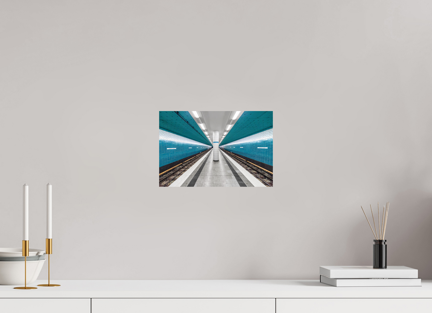 30 x 20 cm, Fine Art Print Metallic Edition Hammer-Kirche #1 Hamburg