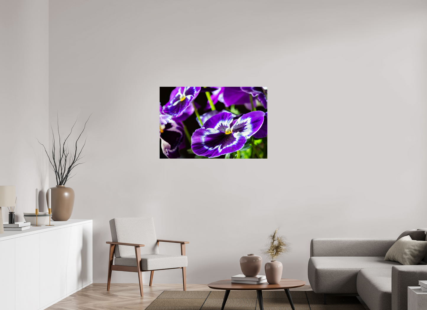105 x 70 cm, Fine Art Print Baryta auf Alu-Dibond Stiefmuetterchen-02