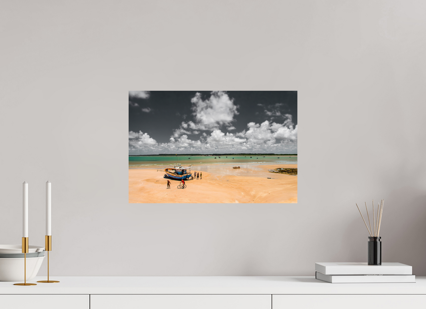 45 x 30 cm, Fine Art Print auf Alu-Dibond ohne Aufhang Pontal de Coruripe - Coruripe - AL