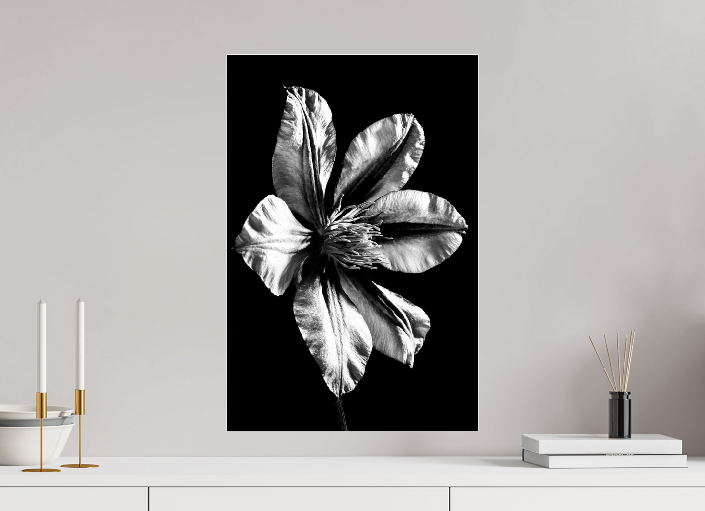 40 x 60 cm, Glänzender Foto-Abzug Acrylglas Clematis-04