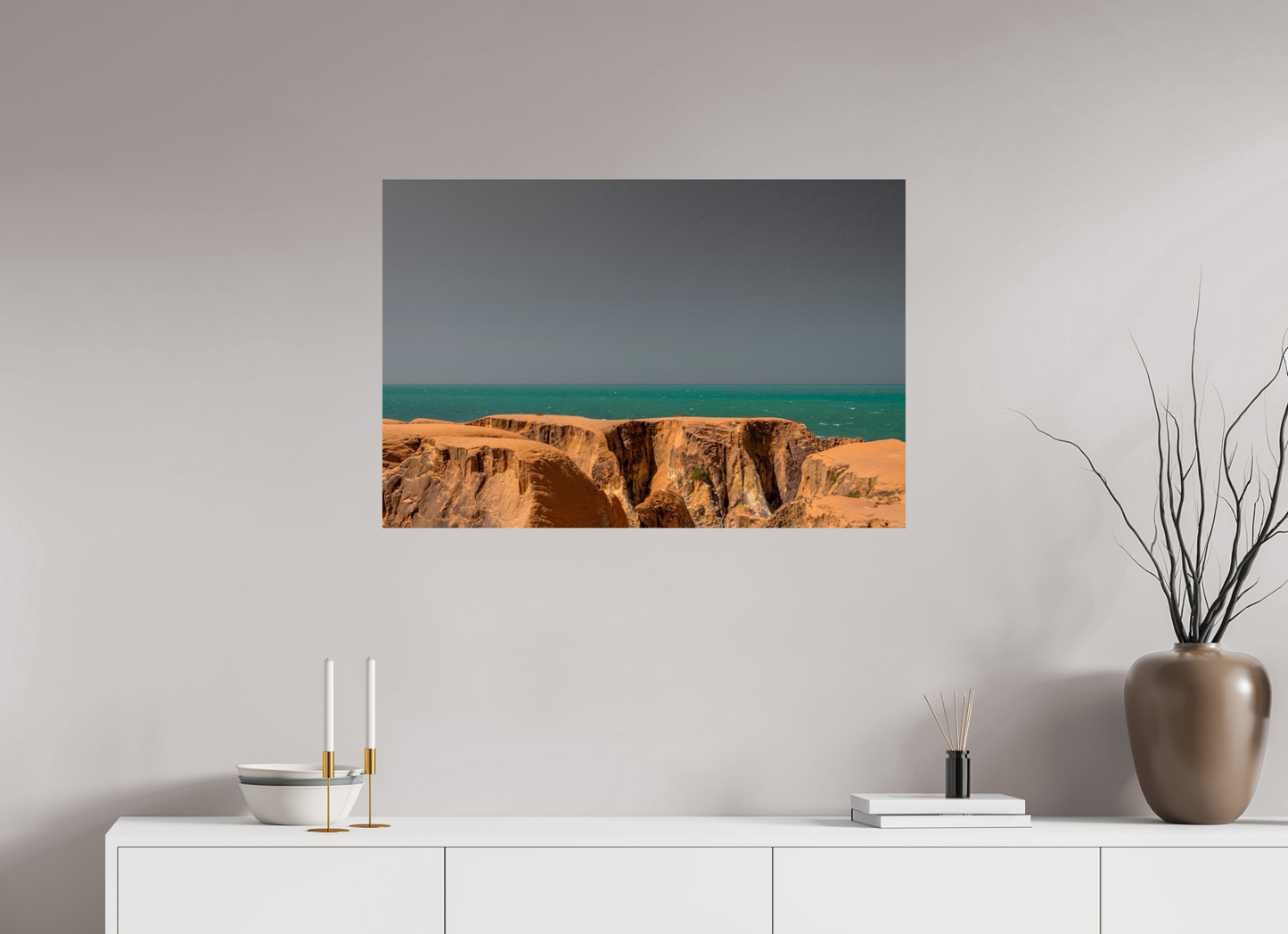 90 x 60 cm, Fine Art Print auf Alu-Dibond ohne Aufhang Praia das Fontes - Beberibe - CE