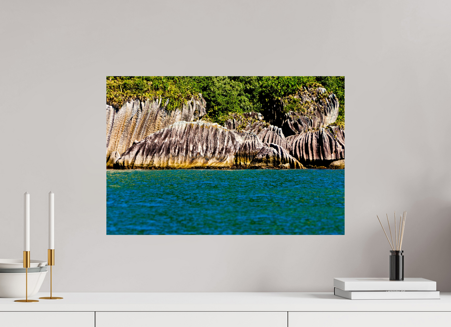 60 x 40 cm, Fine Art Print auf Alu-Dibond ohne Aufhang Iha Montão de Trigo - São Sebastião - SP