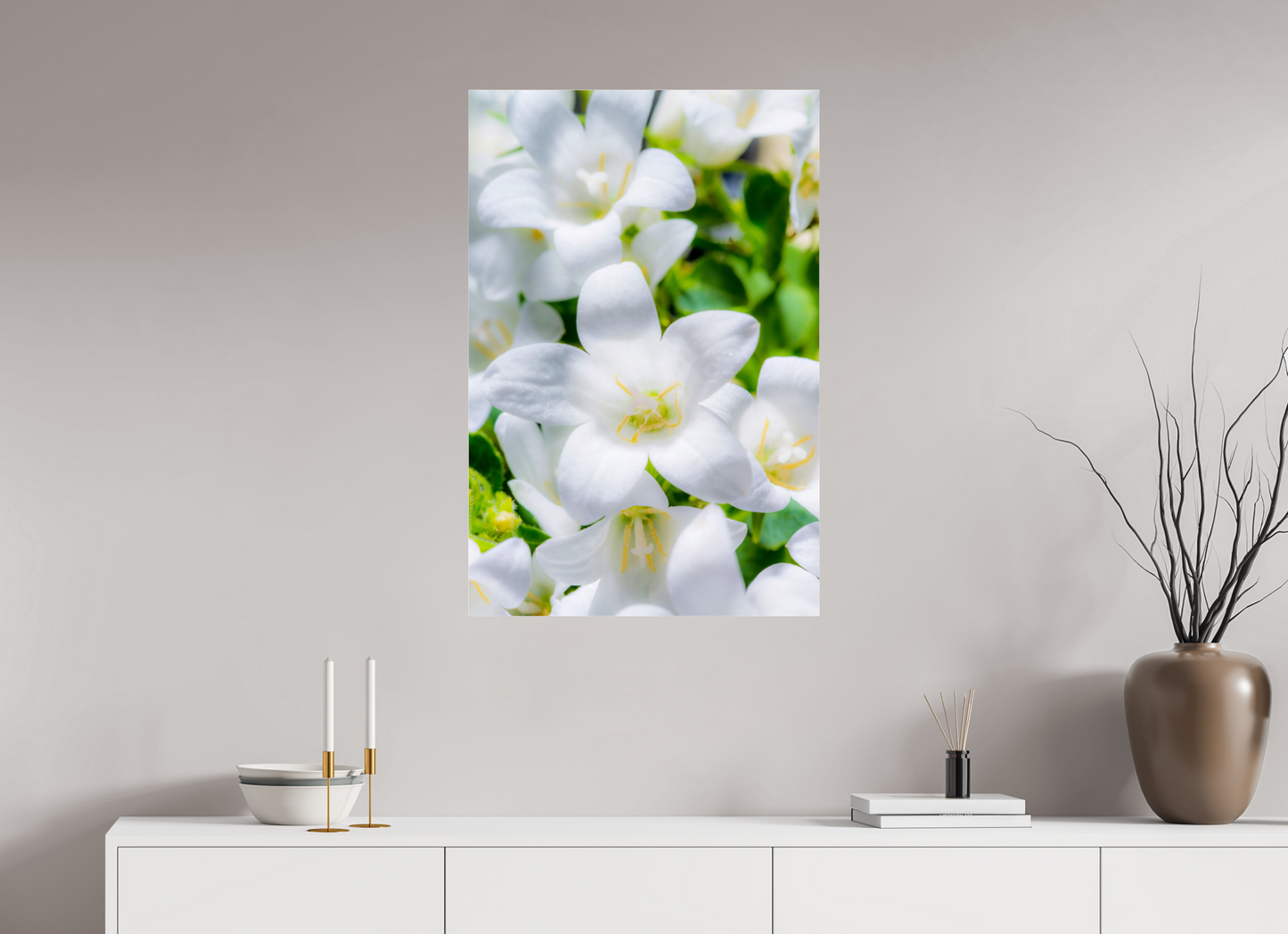 60 x 90 cm, Glänzender Foto-Abzug Acrylglas Glockenblume_03