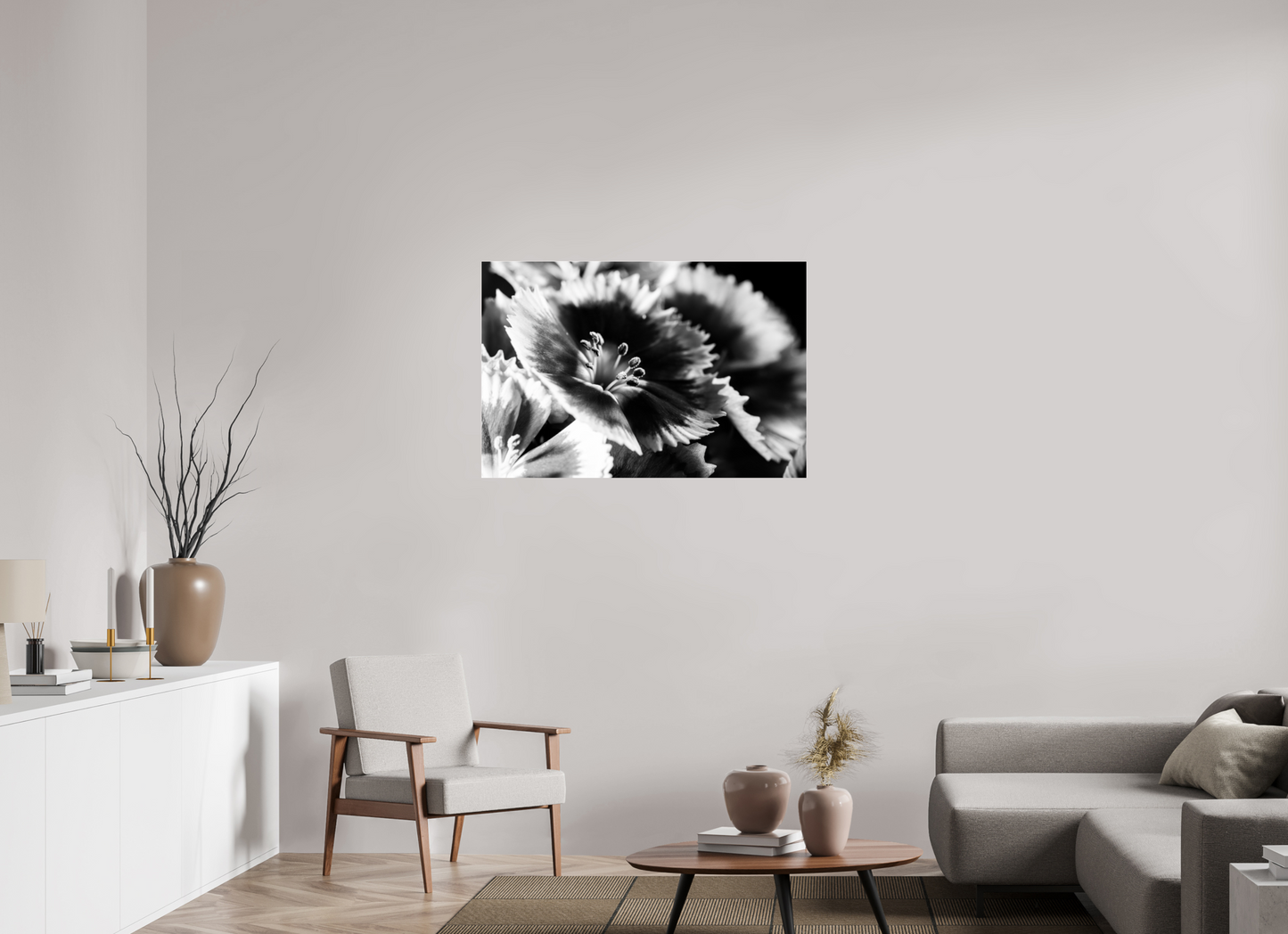 105 x 70 cm, Glänzender Foto-Abzug Acrylglas Bartnelke_03
