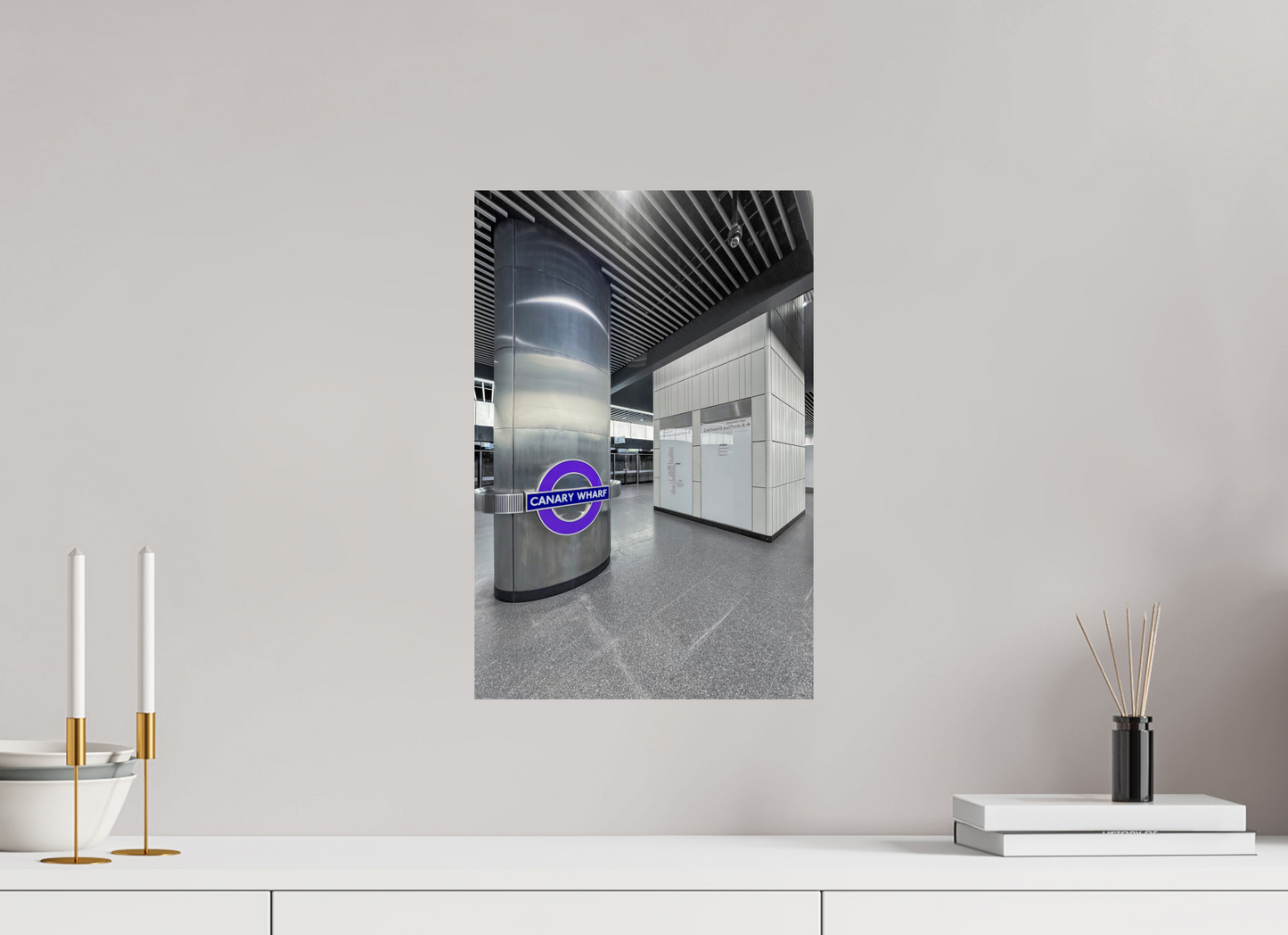 30 x 45 cm, Fine Art Print Metallic Edition Canary-Wharf #1 London