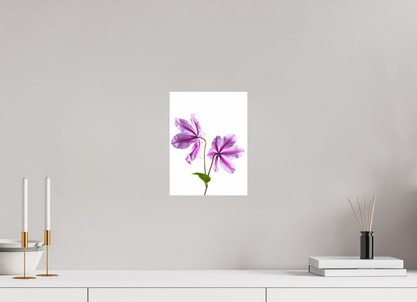 21 x 28 cm, ChromaLuxe HD Metal Print Clematis-01