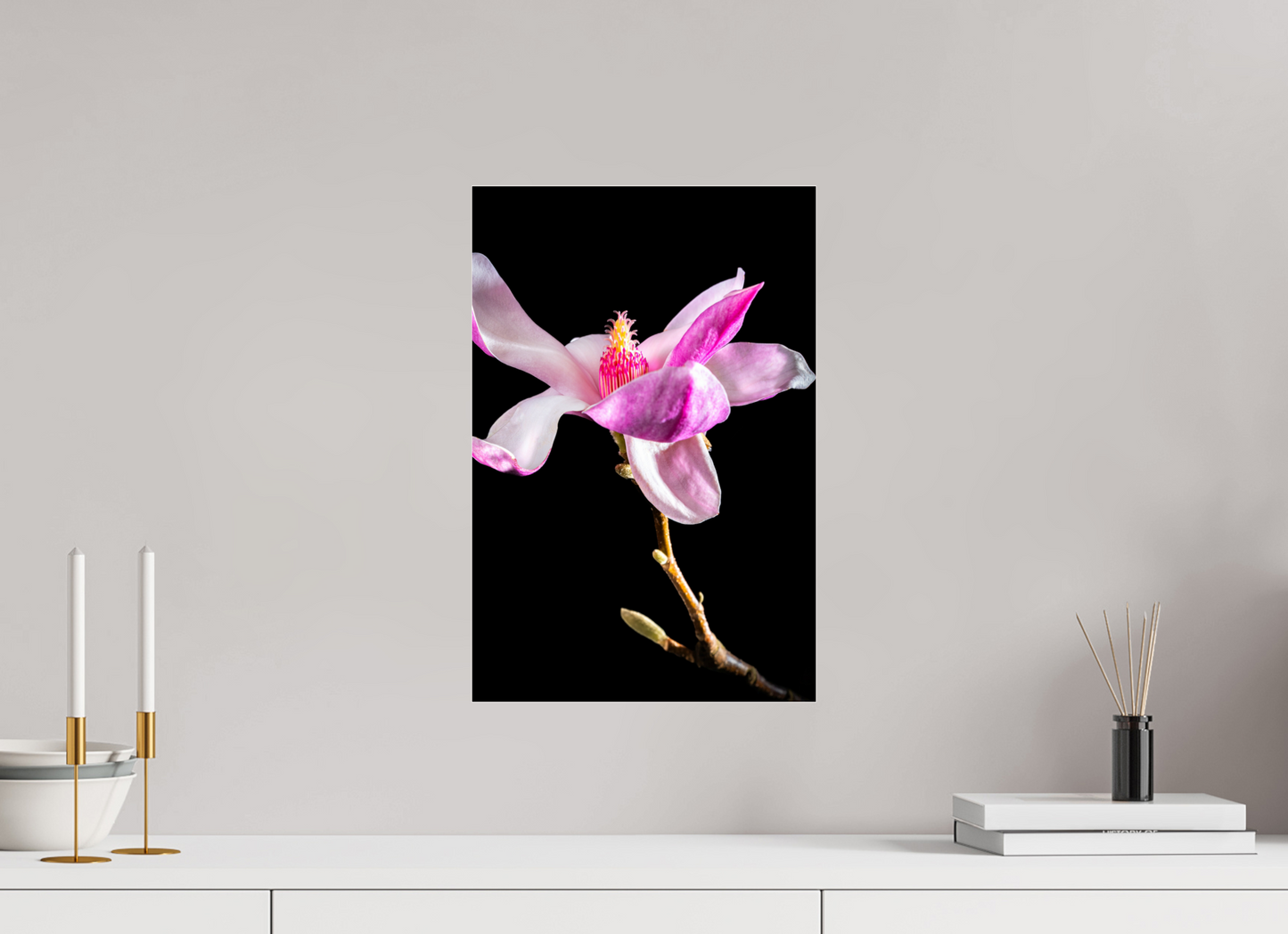 30 x 45 cm, Glänzender Foto-Abzug Acrylglas Magnolie_02