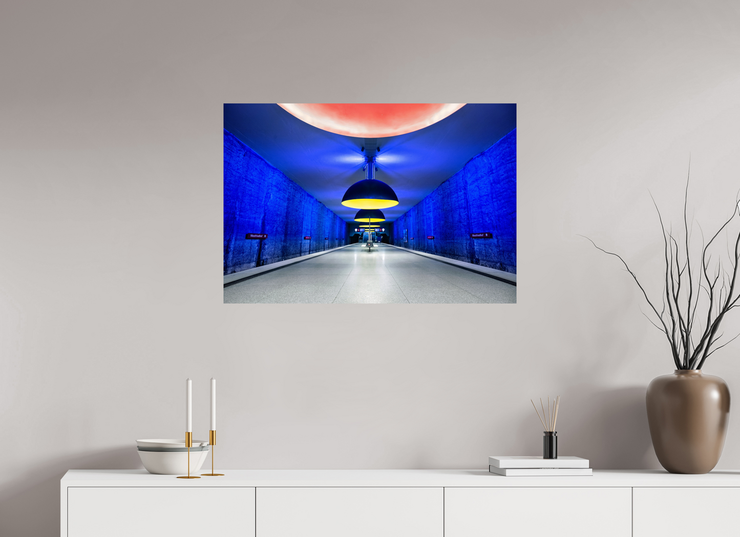 87,9 x 60 cm, Fine Art Print Metallic Edition Westfriedhof #5 - München