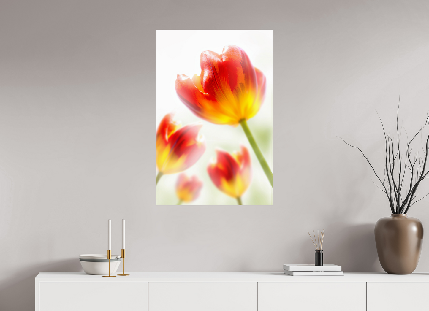 60 x 90 cm, Glänzender Foto-Abzug Acrylglas Tulpe-02