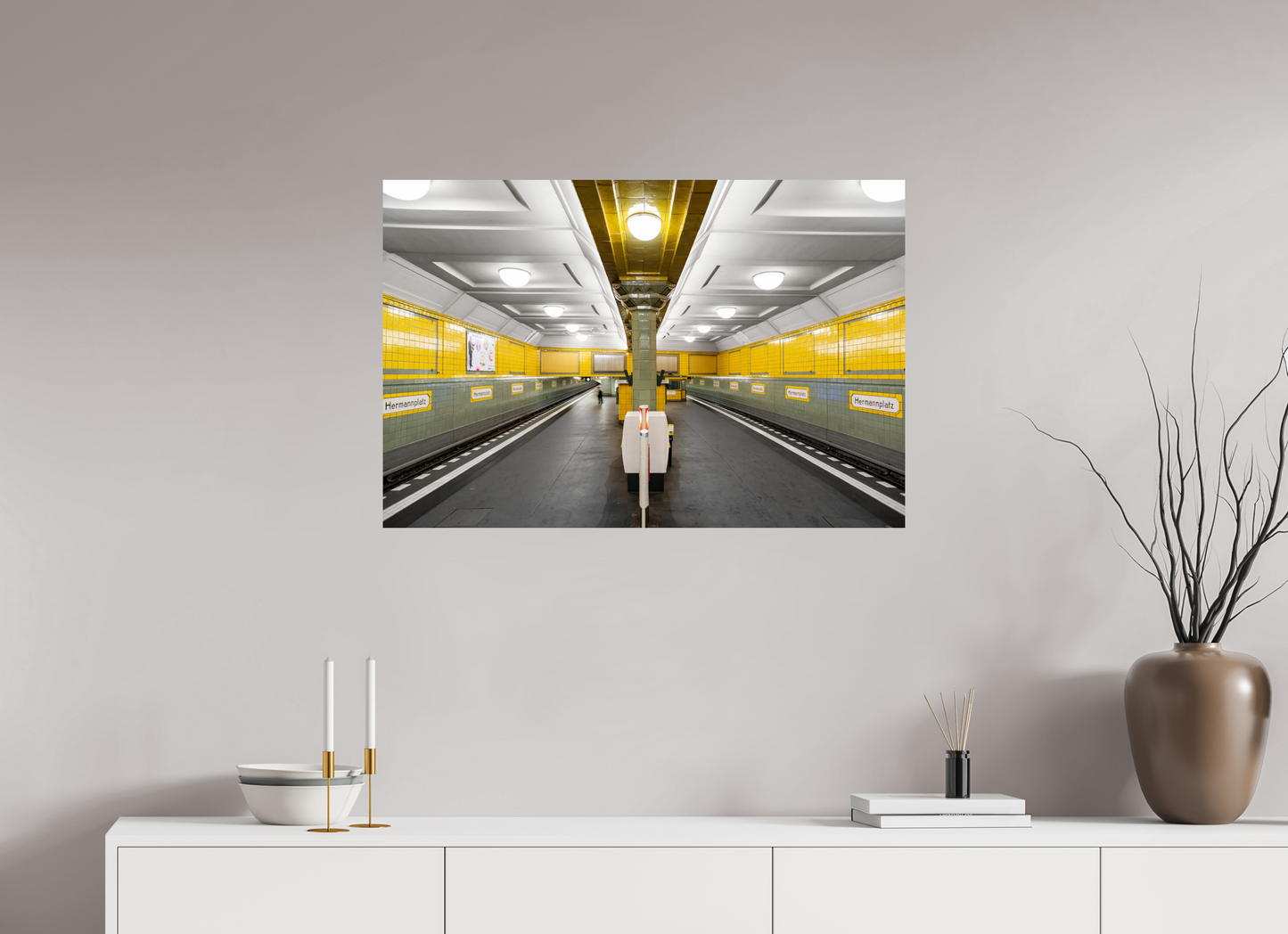 90 x 60 cm, Fine Art Print Metallic Edition Hermannsplatz #3 Berlin