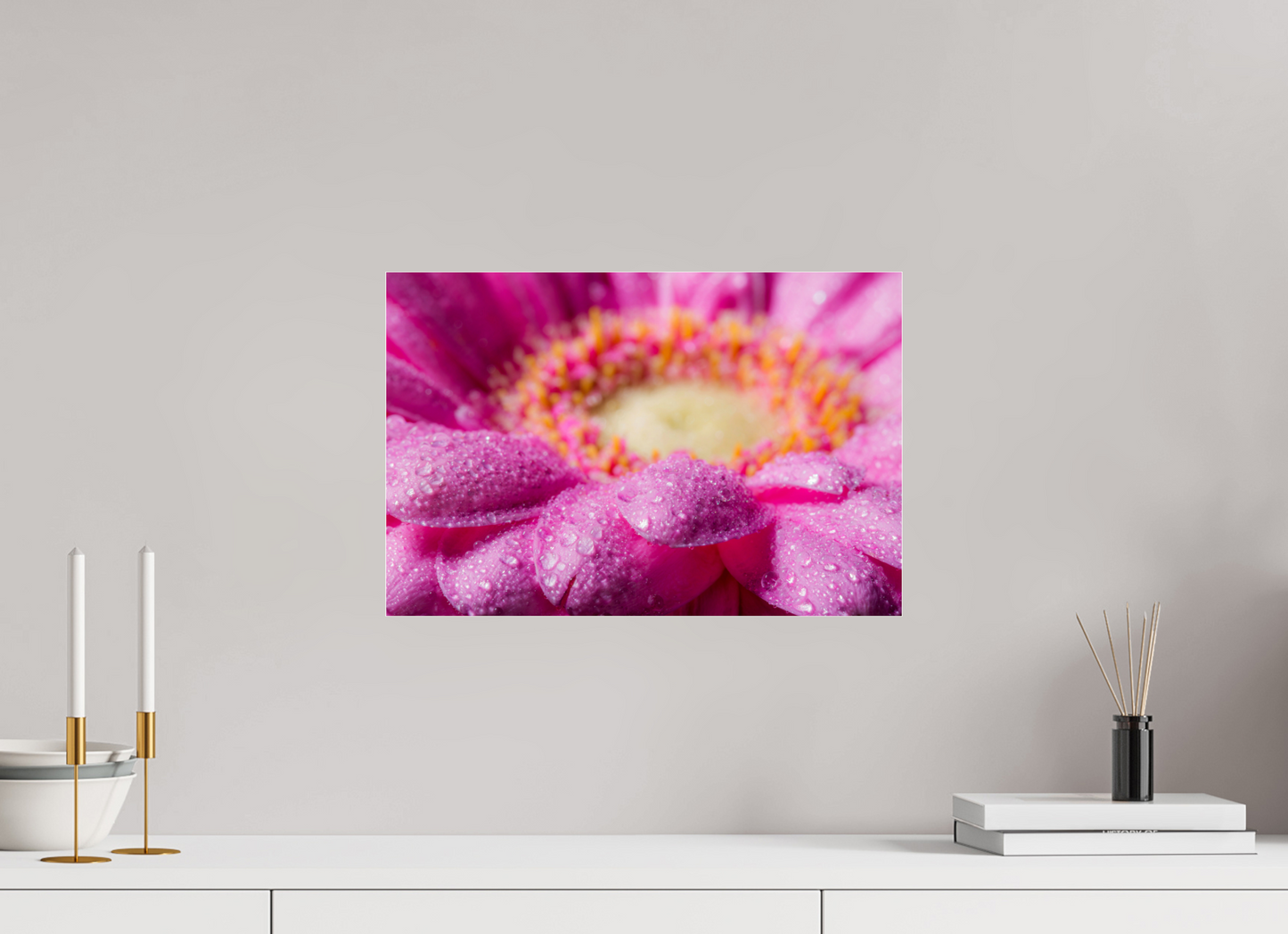 45 x 30 cm, Glänzender Foto-Abzug Acrylglas Gerbera_03
