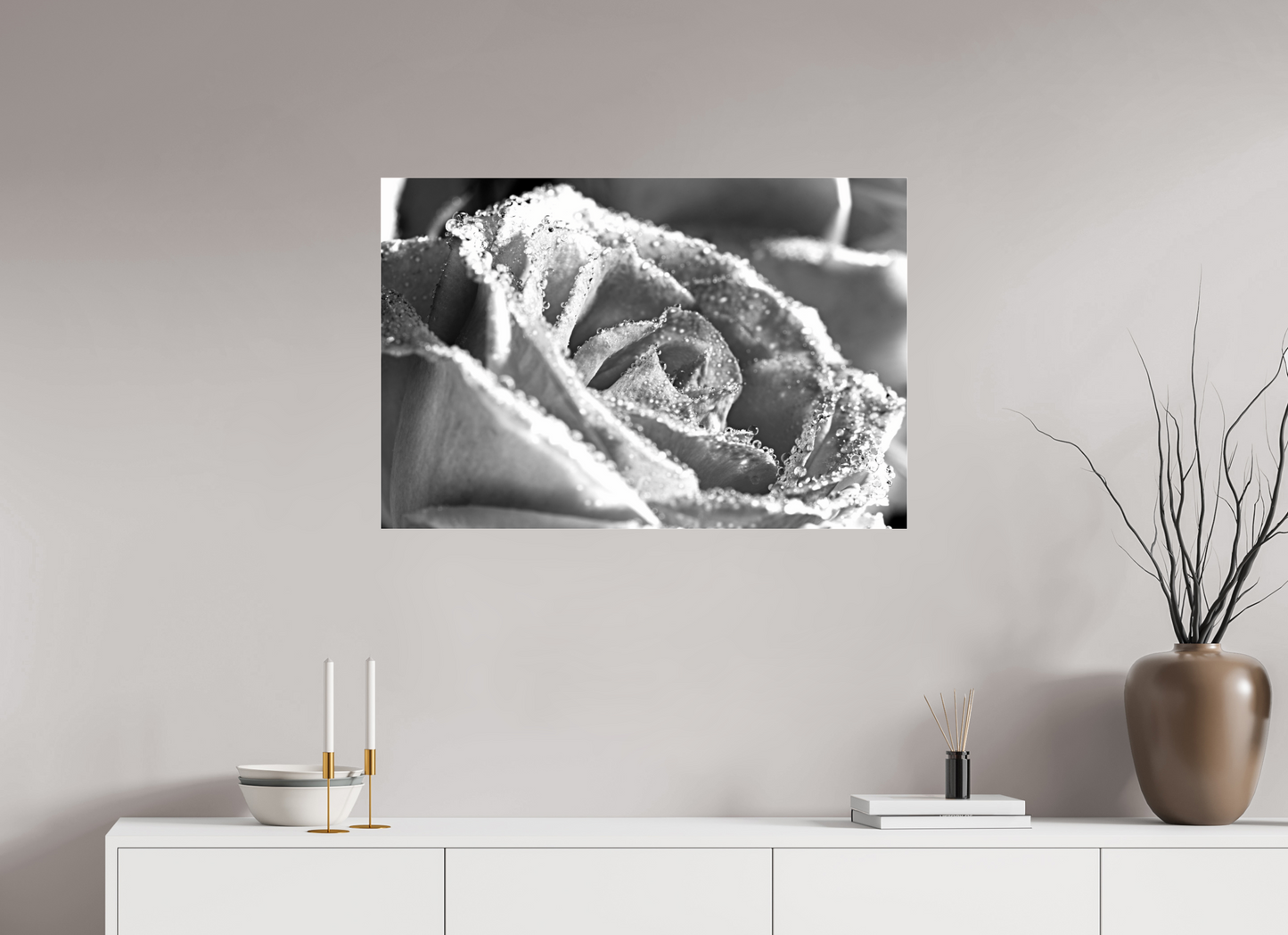 90 x 60 cm, Glänzender Foto-Abzug Acrylglas Rose_08