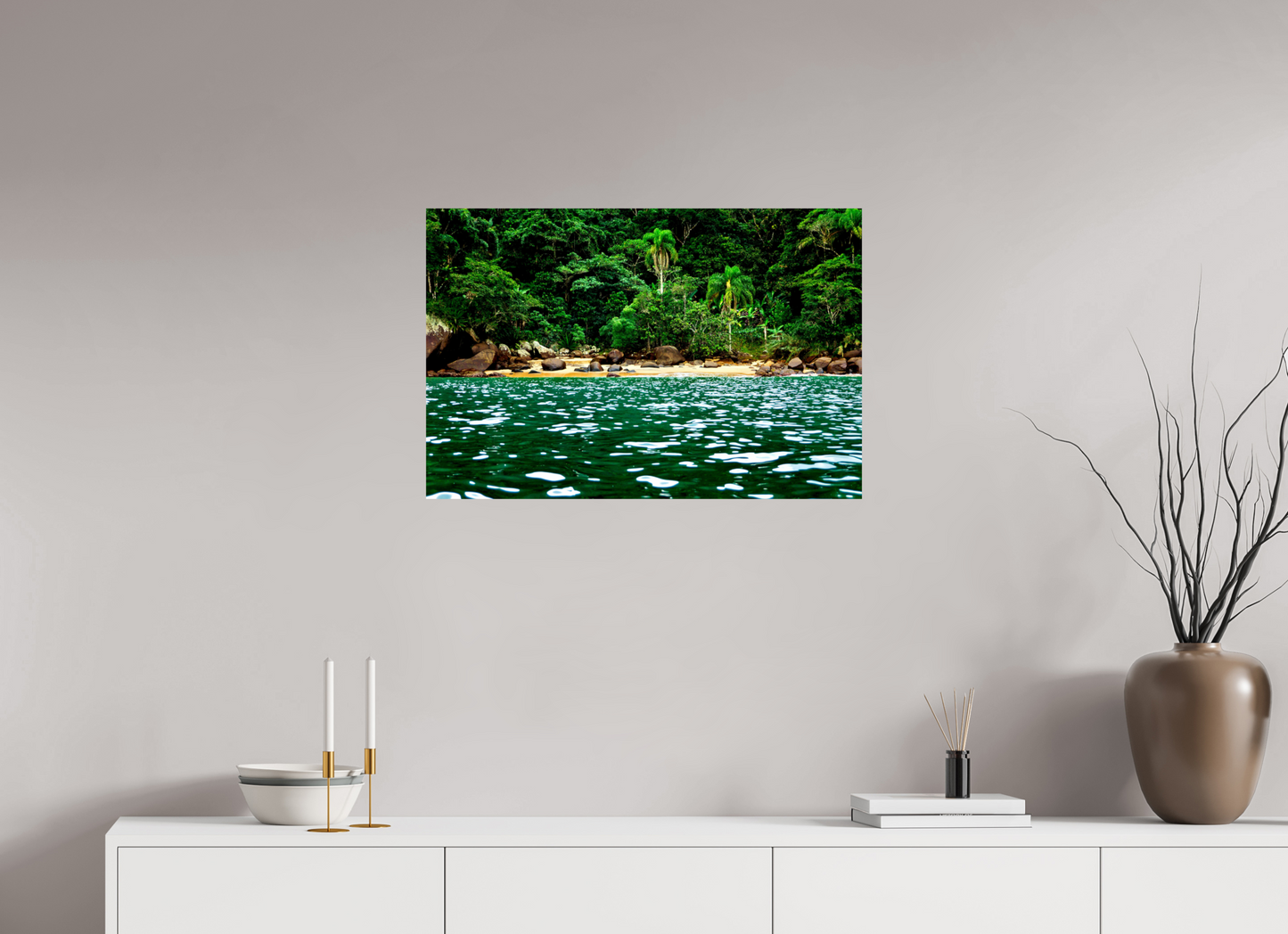 75 x 50 cm, Fine Art Print auf Alu-Dibond ohne Aufhang Costa de Ubatuba - Ubatuba - SP