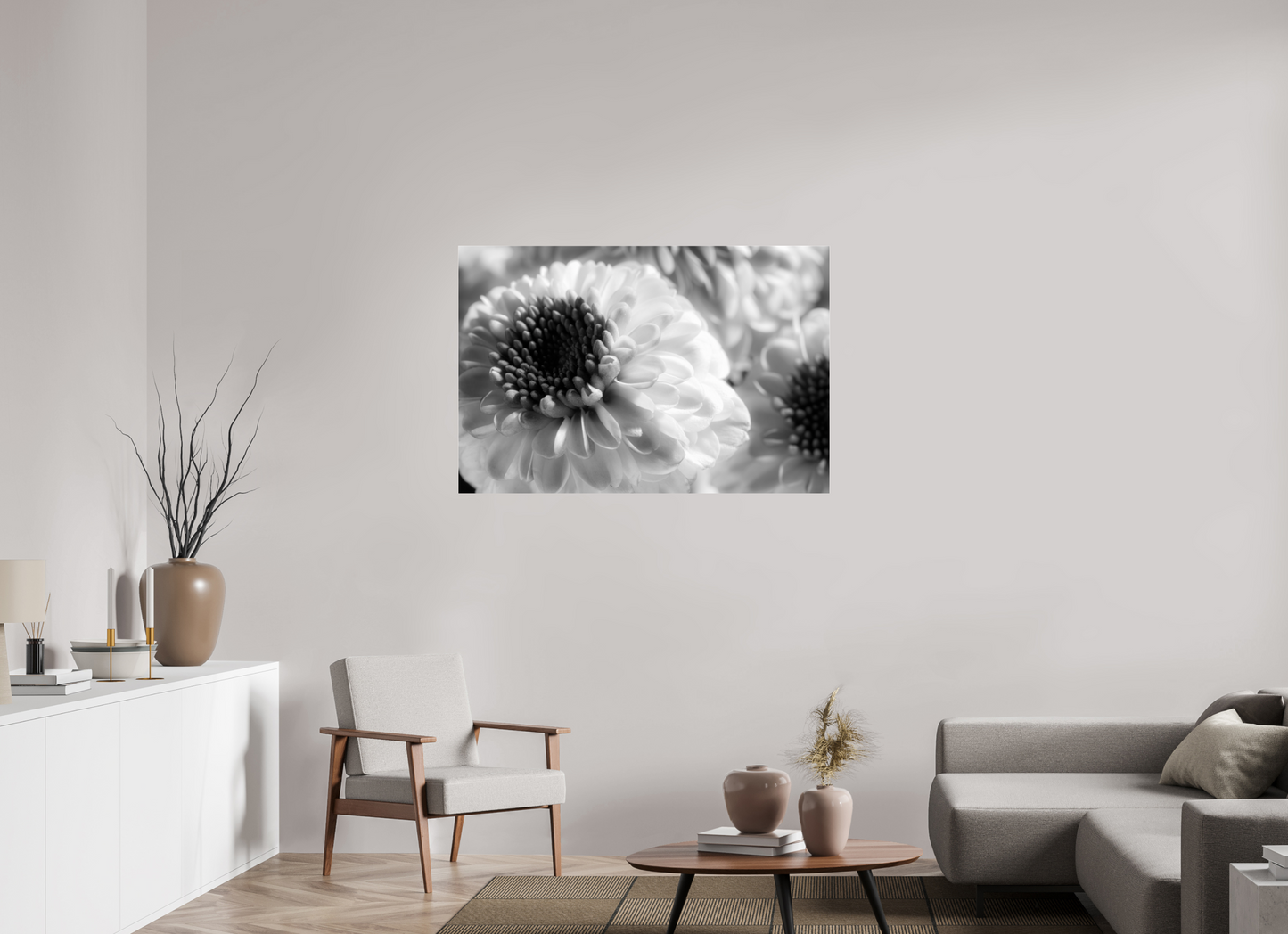 120 x 80 cm, Glänzender Foto-Abzug Acrylglas Chrysanthemen-07