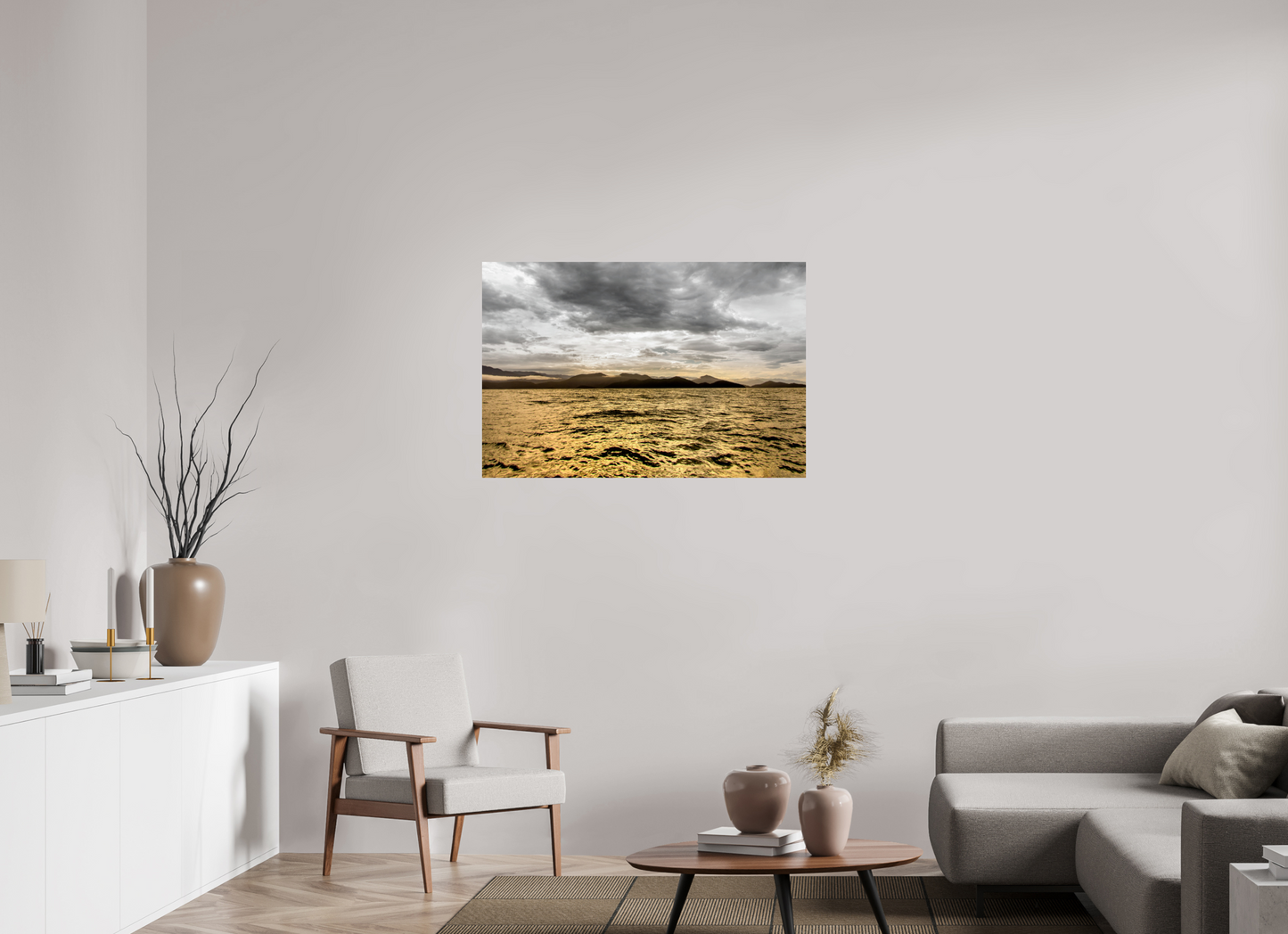 105 x 70 cm, Fine Art Print auf Alu-Dibond ohne Aufhang Ilha Do Mar Virado - Ubatuba - SP